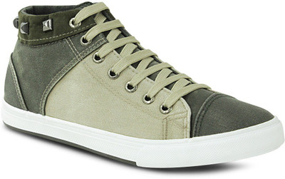 

Get Glamr Casual Lace Ups Canvas Shoes For Men(Green