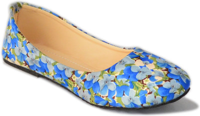 

Myra Floral Print Bellies For Women(Blue)