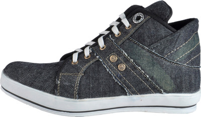 

NY Eagle Grey Ankle Canvas Shoes For Men(Grey