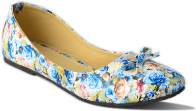 

Myra Floral Print Bellies For Women(Multicolor), Blue