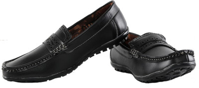 

Elligator Stylish Black Loafers For Men(Black