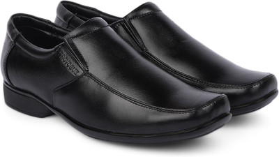 

Provogue Genuine Leather Slip on Shoes For Men(Black