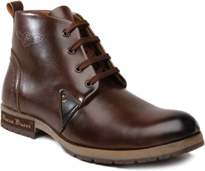 

Bacca Bucci High Ankle Length Boots For Men(Brown