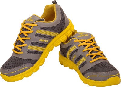 

Mayor BRASS Running Shoes For Men(Grey, Yellow)