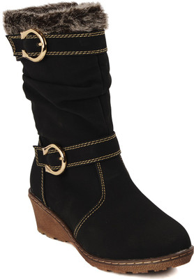 

Flat n Heels Boots For Women(Black)