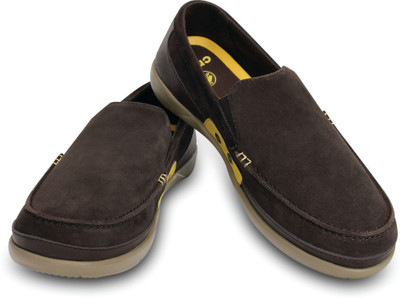 

Crocs Walu Accent Suede M Loafers For Men(Brown, Espresso/canary