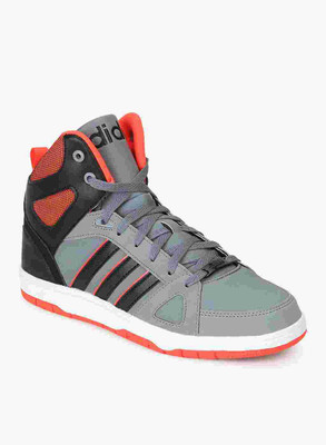 

ADIDAS NEO HOOPS TEAM MID Mid Ankle Sneakers For Men(Grey, Grey/cblack/solred