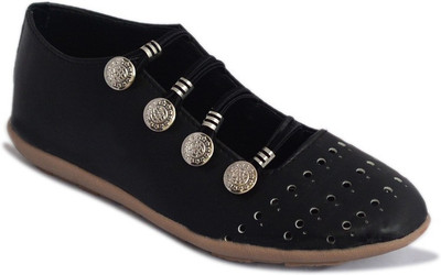 Myra Cutwork Bellies For Women(Black)