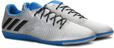

ADIDAS MESSI 16.3 IN Football Shoes For Men(Silver, Silver met./core black/shock blue s16