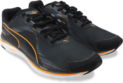 

Puma Faas 500 v4 Weave Running Shoes For Men(Black, Black-asphalt-orange pop