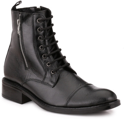 

Mactree Genuine Leather Boots For Men(Black)
