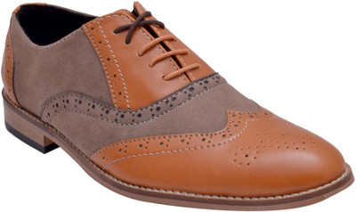 

Bxxy Tan and British Brogue Lace Up For Men(Tan