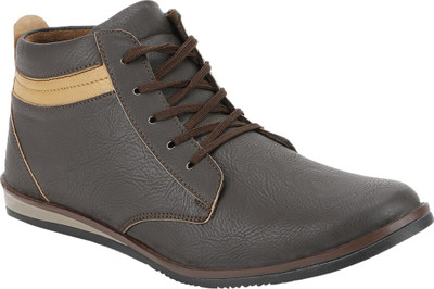 

Kraasa High Ankle Boots For Men(Brown)