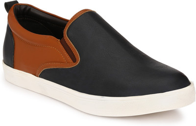

San Frissco Slip On Sneakers For Men(Blue, Brown