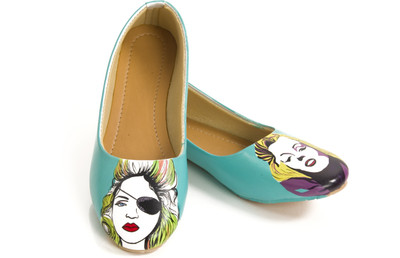 

Al Artz Hand Painted Shoes Funky Casual Ballerina For Women(Multicolor, Multicolor001