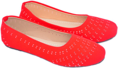 

Myra Cutwork Bellies For Women(Red