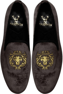 

Bare Skin Velvet Slip On Slip On For Men(Grey)