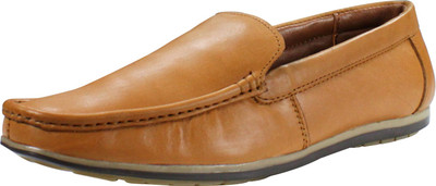 

Feather Leather Genuine Leather Black Formal Shoes 045 Loafers For Men(Tan