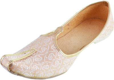 

DFR Beige With White Aambi Design Jutis For Men(Beige