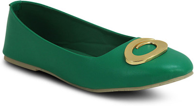 

Get Glamr Lita Flats Bellies For Women(Green