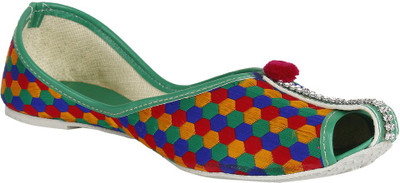 

Saashiwear Punjabi Jutis For Women(Green)