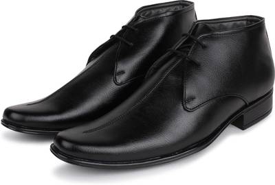 Tufli Mid Ankle Black Formal Lace Up