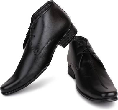 Tufli Mid Ankle Black Formal Lace Up