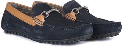 

WROGN Genuine Leather Loafers For Men(Navy