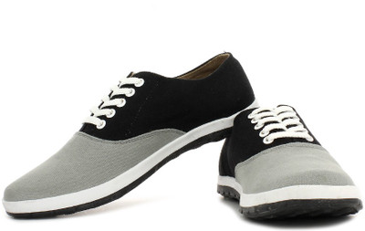 

Terravulc Canvas Sneakers For Men(Black, Grey), Grey;black