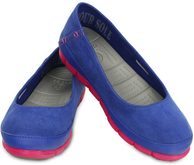 Crocs Bellies For Women(Blue, Cerulean blue/candy pink