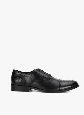Hirel's Men Black Oxford Brogues Lace Up Shoes