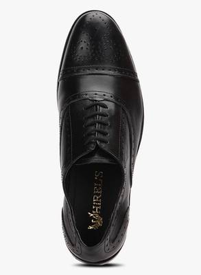 Hirel's Men Black Oxford Brogues Lace Up Shoes