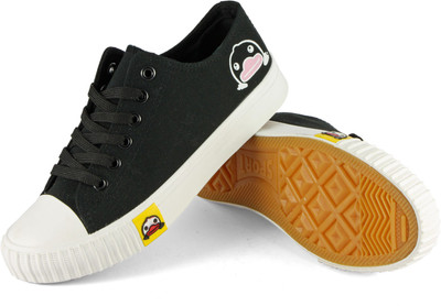 

DeVEE Yanky Duck Doodle Black Canvas Shoes For Women(Black