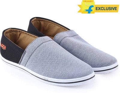 

Flying Machine Canvas Canvas Loafers For Men(Black, Grey, Dk grey- black