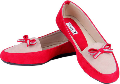 

Goyal Designer Skin Loafers For Women(Khaki, Red
