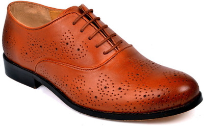 

Walker Styleways Peerless Oxford Brogue Lace Up Shoes For Men(Tan, Maroon, Cognac