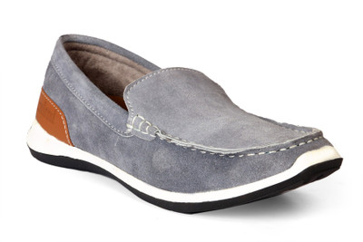 

Molessi Molessi Men's Gray Leather Loafer Shoes Loafers For Men(Grey