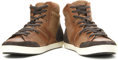 

GAS Scratch Mid Ankle Sneakers For Men(Brown, Brown;tan