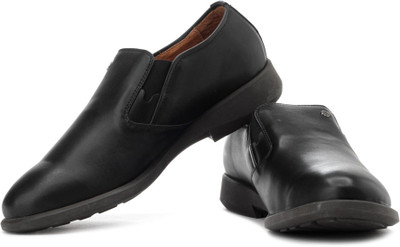 Samsonite London Genuine Leather Slip On Shoes For Men(Black