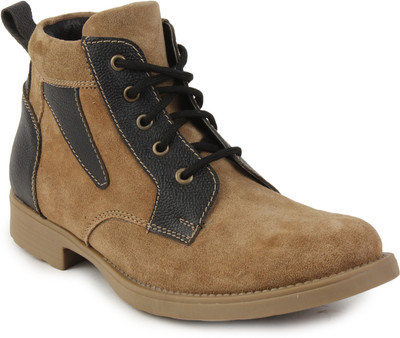 

Metrogue Men'S Mid Ankle Suede Leather Boots For Men(Tan