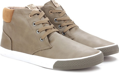 

North Star by Bata Men High Ankle Sneakers For Men(Brown, White