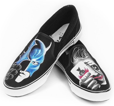 

F-Gali The Dark Knight Slip-on Shoes Canvas Shoes For Women(Multicolor