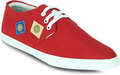 

Get Glamr BASIC LACE UPS Sneakers For Men(Red)