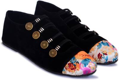 Myra Black Printed Bellies