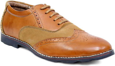 

Braavosi Suede Brogues Lace Up For Men(Tan, Tan_1