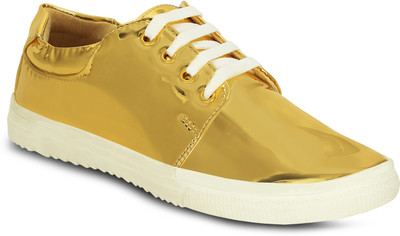 

Kielz Women-Gold-Fancy-Sneakers Sneakers For Women(Gold