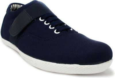 

Shoe Island Trendy Dark Blue Velcro Casual Shoes Canvas Shoes For Men(Blue
