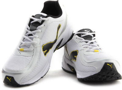 

Puma CARLOS DP Men Running Shoes For Men(White, White-blk-bl.yellow-silver