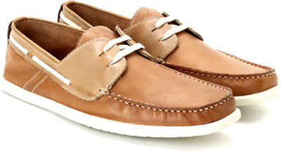 

Arrow Men Genuine Leather Boat Shoes For Men(Beige, Tan/apron