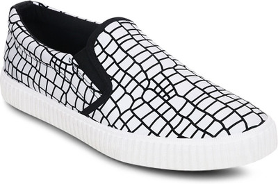 

Kielz Designer Canvas White Shoes Canvas Shoes For Men(White